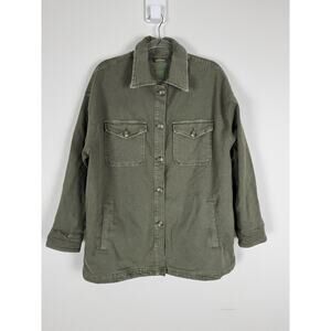 aerie Olive Green Button-Down Utility Jacket